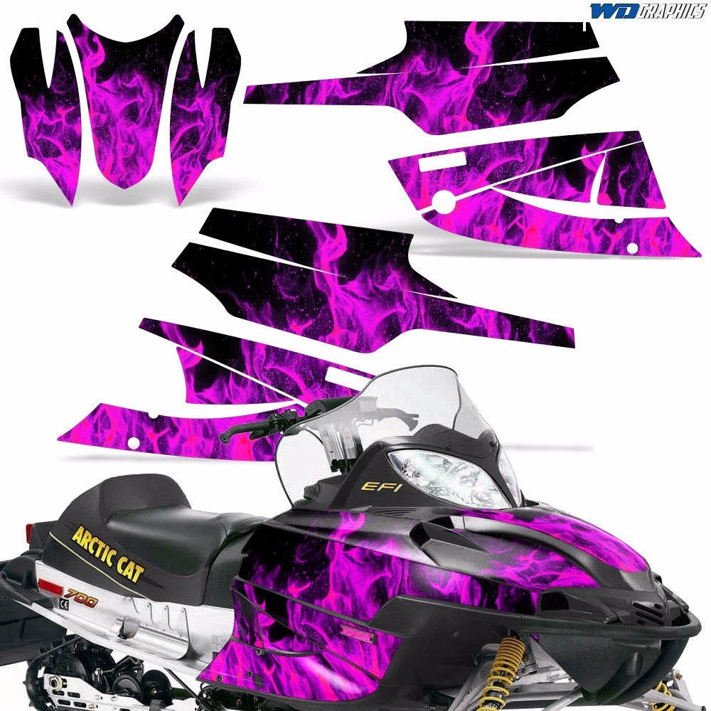 Sled Graphic Stickers Decals for Arctic Cat Firecat/Sabercat (2003–2006)
