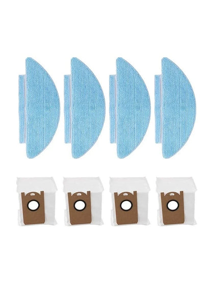 8 Pieces Mop Cloth and Dust Bag Set for Laresar L6 Nex Vacuum