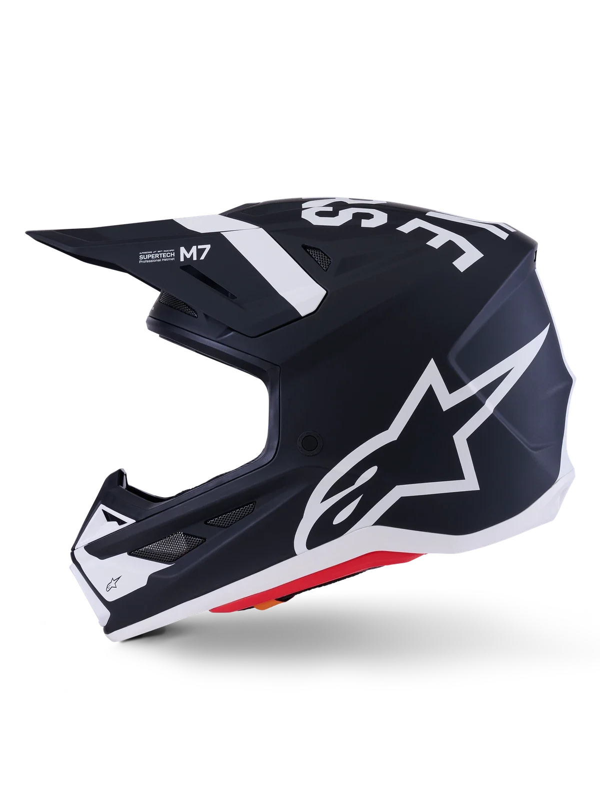 Alpinestars SM7 Dasher Helmet for Off-Road (X-Large, Black/White Matte)