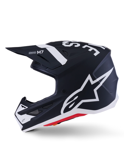 Alpinestars SM7 Dasher Helmet for Off-Road (X-Large, Black/White Matte)