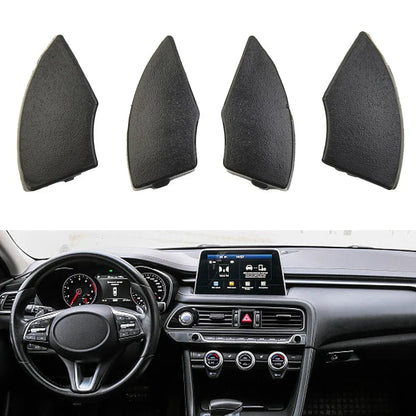 4x Radio Cd Button Trim Mould-Cover Decor Removal Black for For500