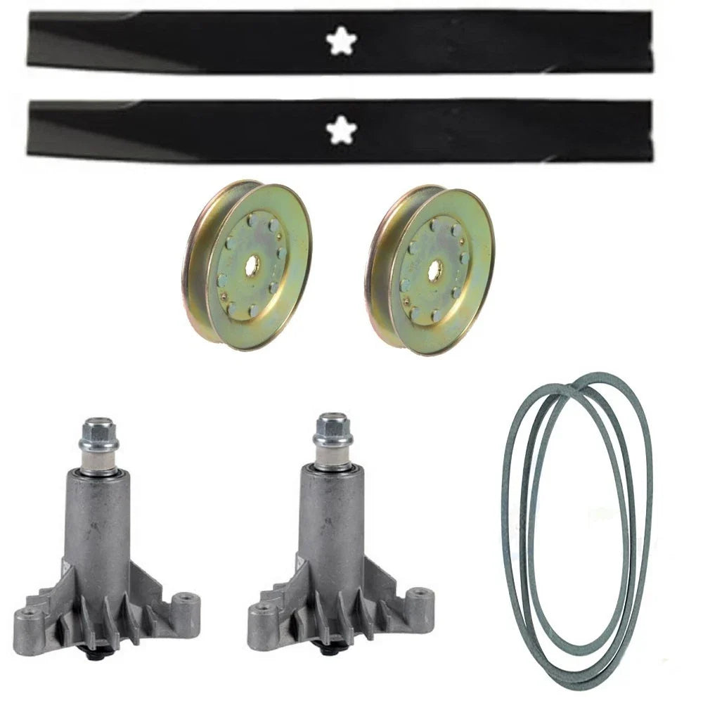 Deck Rebuild Kit for Craftsman Husqvarna (Fits Spindles Blades Pulleys)
