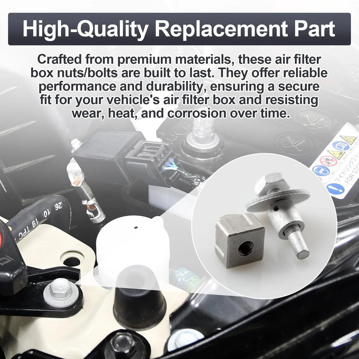 Screw Man Engine Air Filter Box Bolt Washer & Nut for M8 or 1/4-20