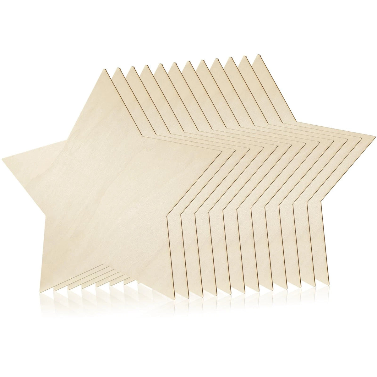 12 Inch Wooden Star Ornaments for Crafts (4th of July)