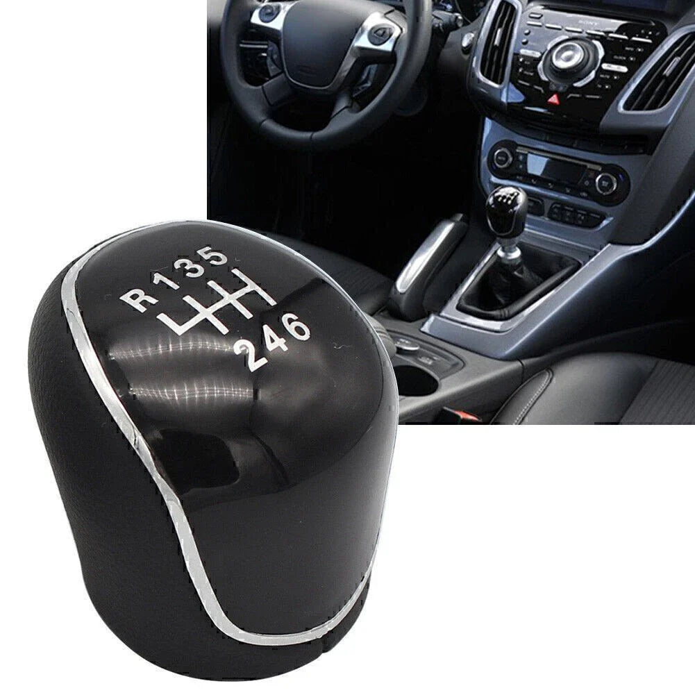 1x 6 Speed Car Shift Gear Knob for Ford C-Max Focus Mk2 Mk3 Kuga S-Max (2003-2023)