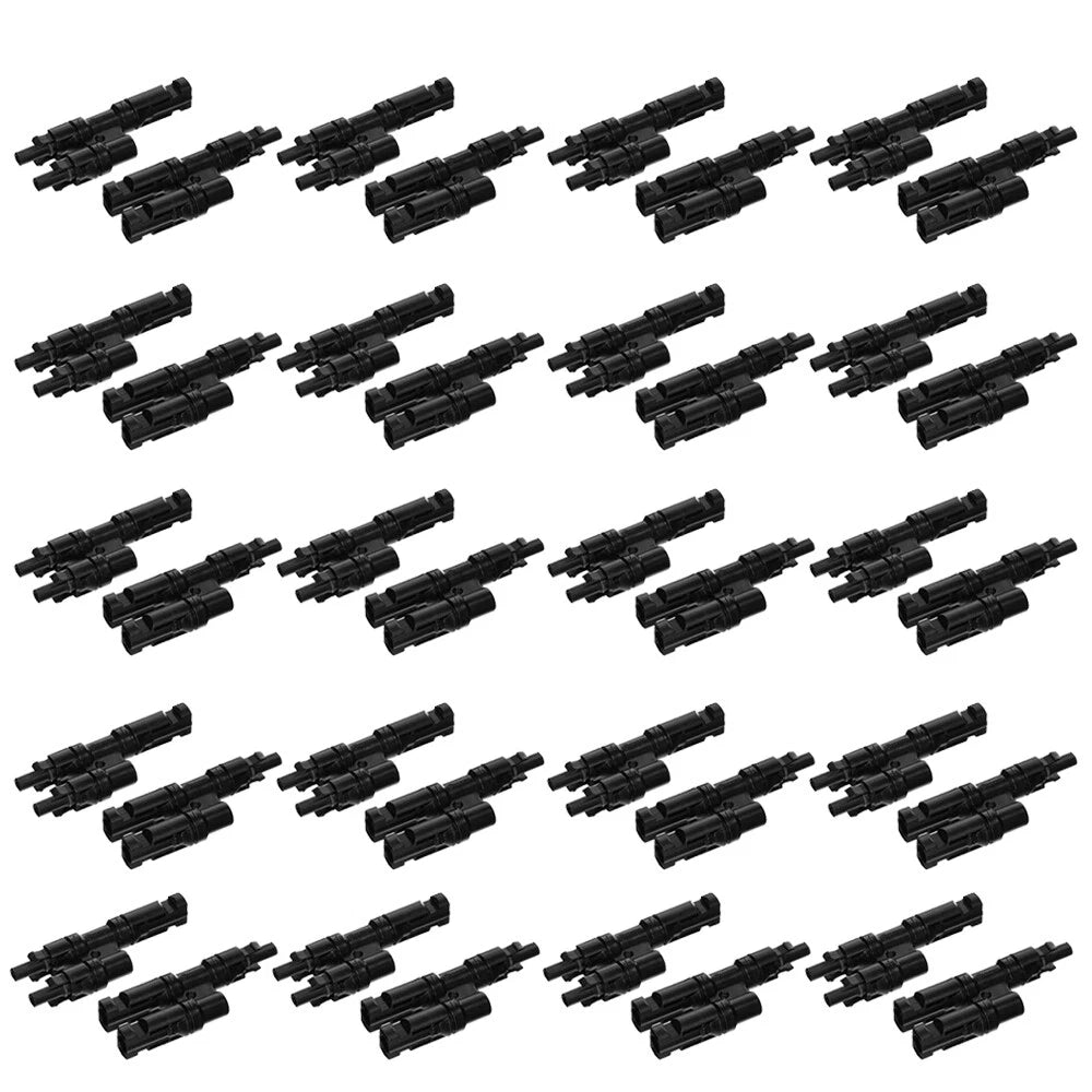 20 Pairs T Branch Connectors for Solar Panels (No Specific Years)