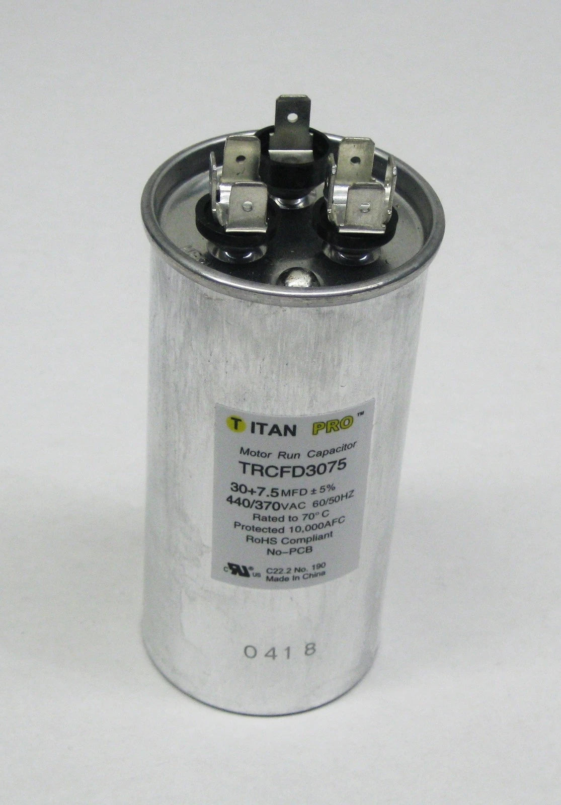 HVAC Round Dual Motor Run Capacitor for TitanPro TRCFD3075
