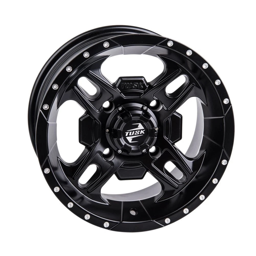 Tusk Beartooth Wheel 12x7 5+2 Matte Black for Suzuki King Quad 400ASi (2022–2024) 185-277-0017