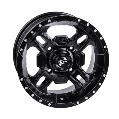 Tusk Beartooth Wheel 12x7 5+2 Matte Black for Suzuki King Quad 400ASi (2022–2024) 185-277-0017
