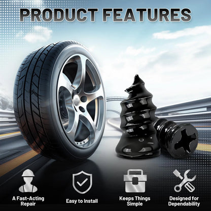 60 PCS Tire Repair Rubber Nail Kit for Universal Use