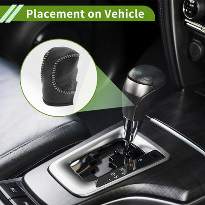 1 Pc Gear Shift Knob Cover for Honda CR-V (2017–2023) Black Beige Faux Leather