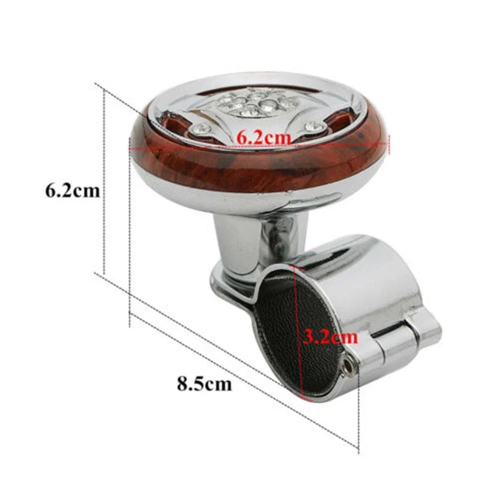 Steering Wheel Booster Anti-Slip Assister Electroplating Power Handle for Car