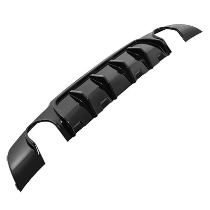 Black Dual Exhaust Rear Bumper Lip Diffuser for Chrysler 300 (2015–2023)