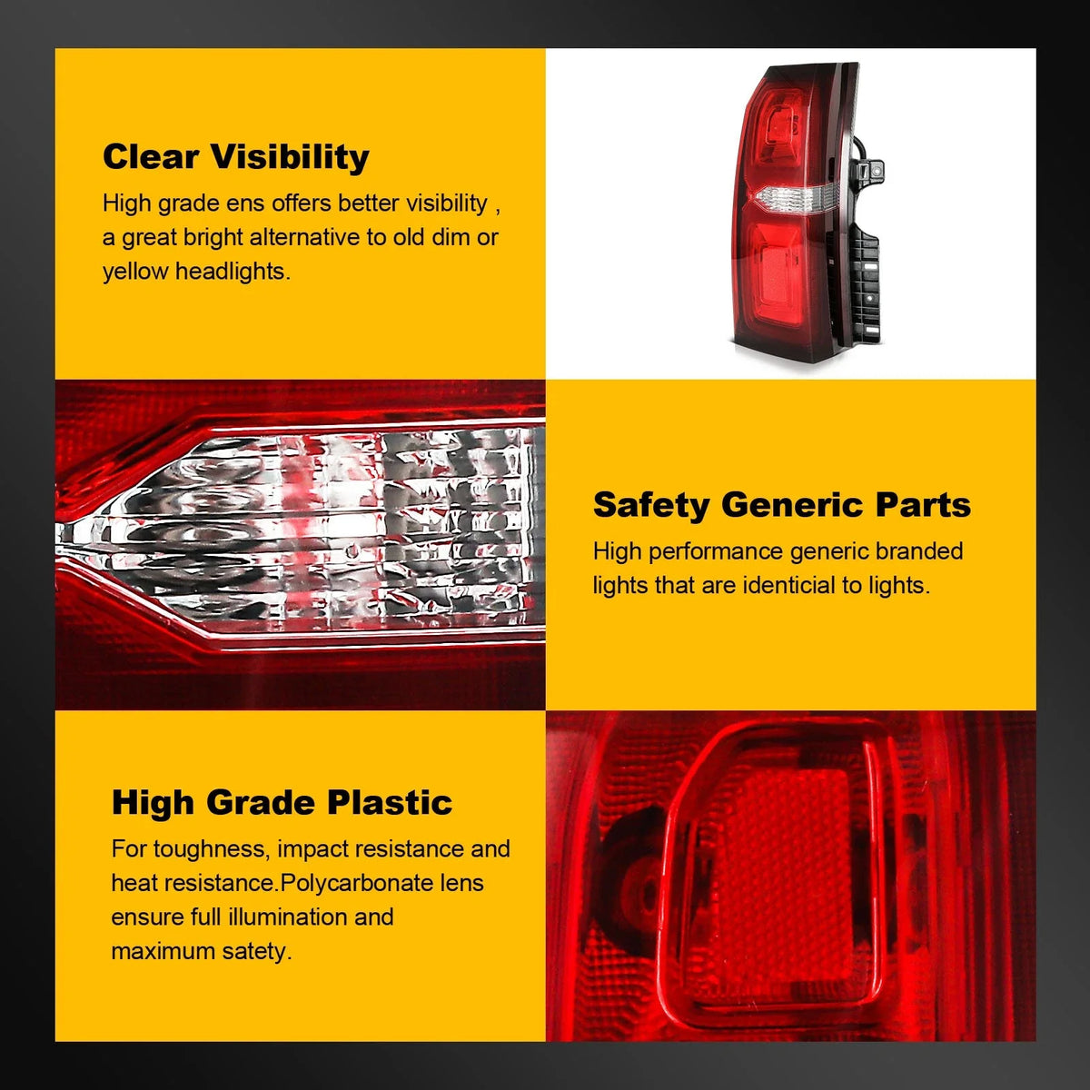 Left Taillight Assembly for Chevrolet Suburban/Tahoe (2015–2020)