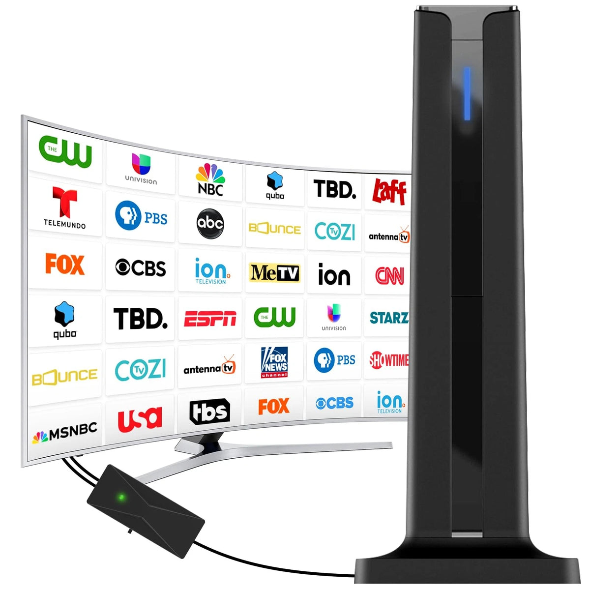 Digital TV Antenna for Smart Indoor (2026) 3M 7.0 IN, Black