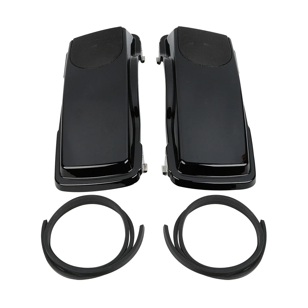 Vivid Black Saddlebag Lids for Harley Street Road Glide (1993–2013)