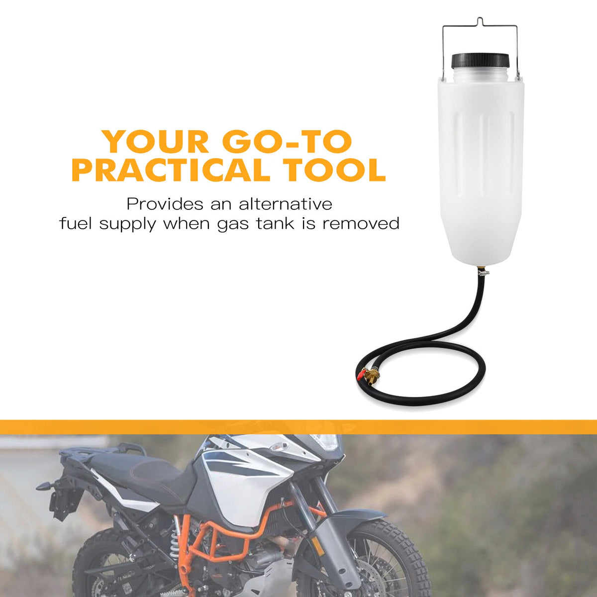 4L Auxiliary Fuel Tank for Motorcycle Dirt Bike MX ATV (Universal)