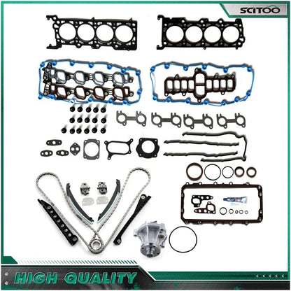 Timing Chain Kit, Full Gasket Set, Water Pump for Ford F-250 (1999)