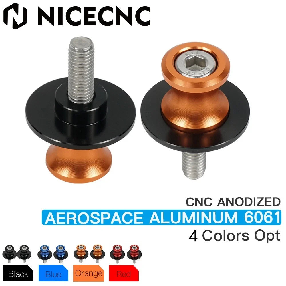 CNC Swing Arm Sliders Spools 10mm for Kawasaki Ninja 250R (1988–2013)