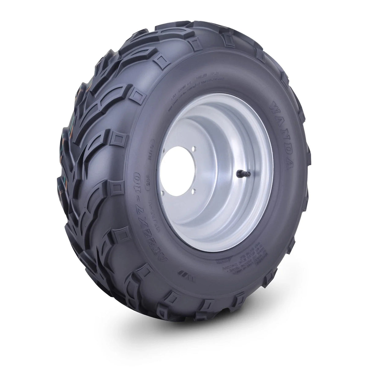WANDA ATV Tire 22X7-10 & 4/110mm PCD Silver Wheel 10196