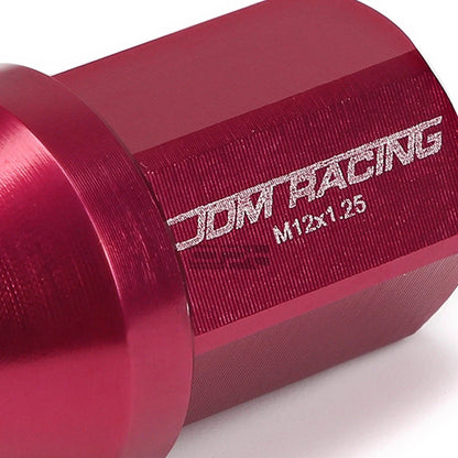 20 PCS Closed End M12x1.25 35mm Tall Pink Aluminum Lug Nuts for JDM Vehicles