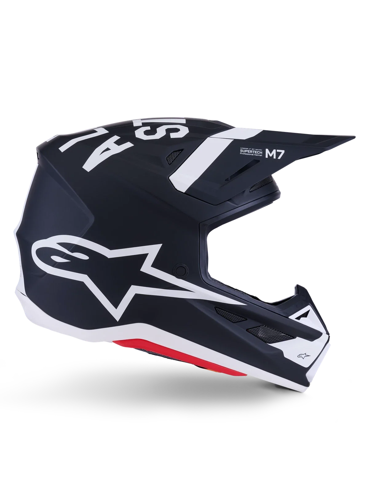 Alpinestars SM7 Dasher Helmet for Off-Road (X-Large, Black/White Matte)