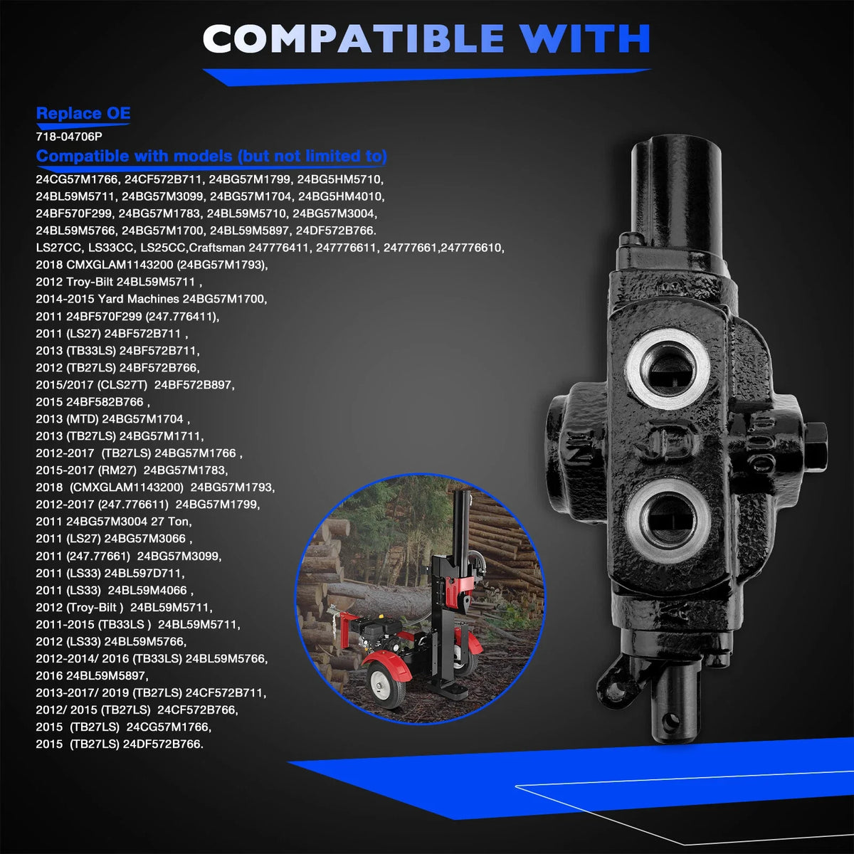 Control Valve for Troy-Bilt Craftsman LS27CC, LS33CC (718-04706P)