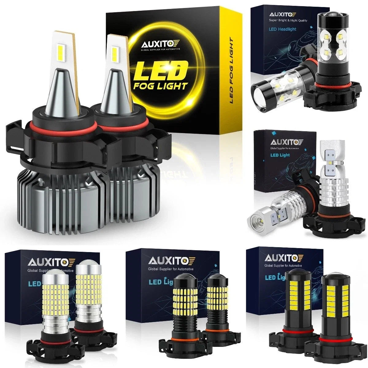 AUXITO PSX24W LED Fog Lights for Halogen Replacement (2504)