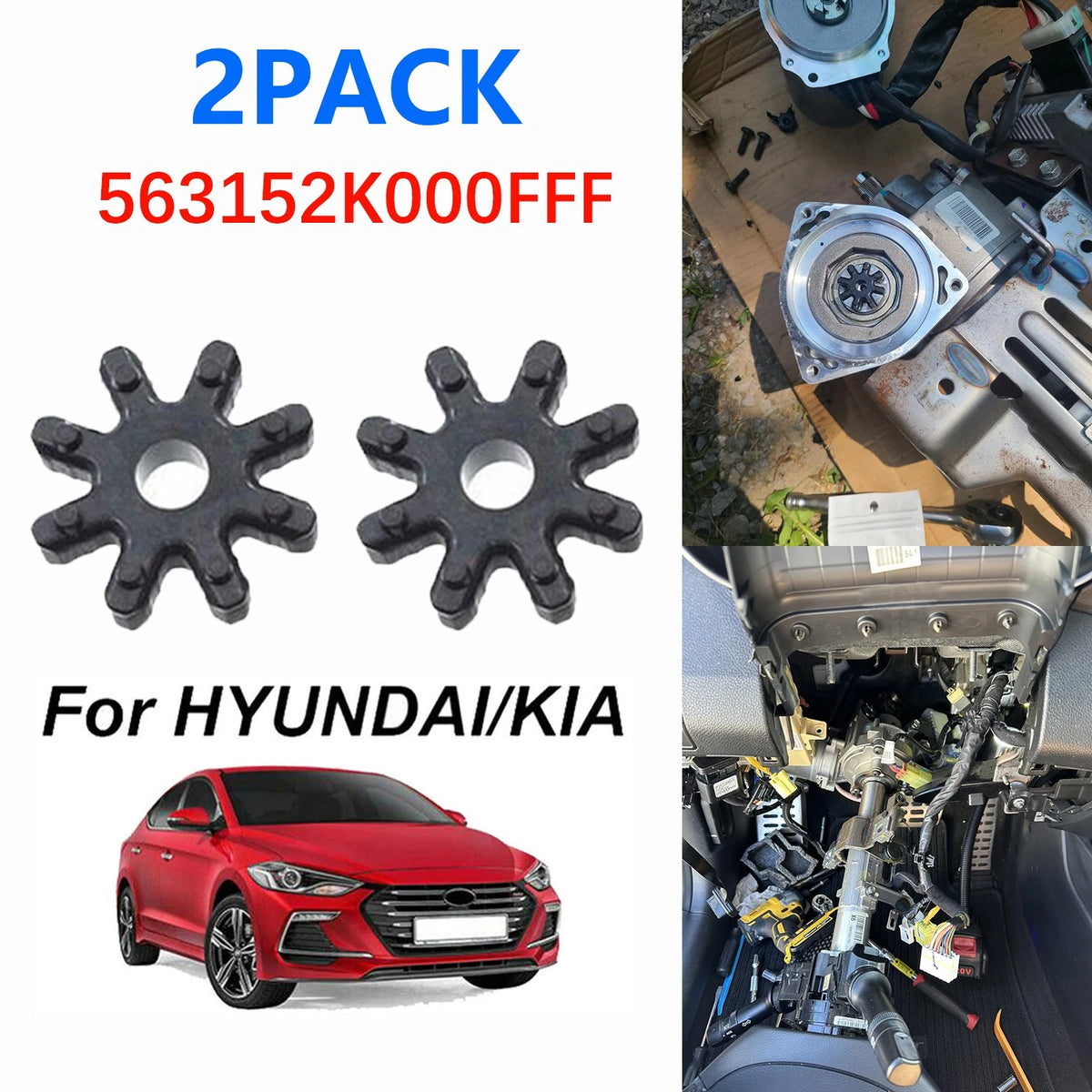 2X Steering Column Coupler for Kia Soul (2010–2013) 56315-2K000FFF