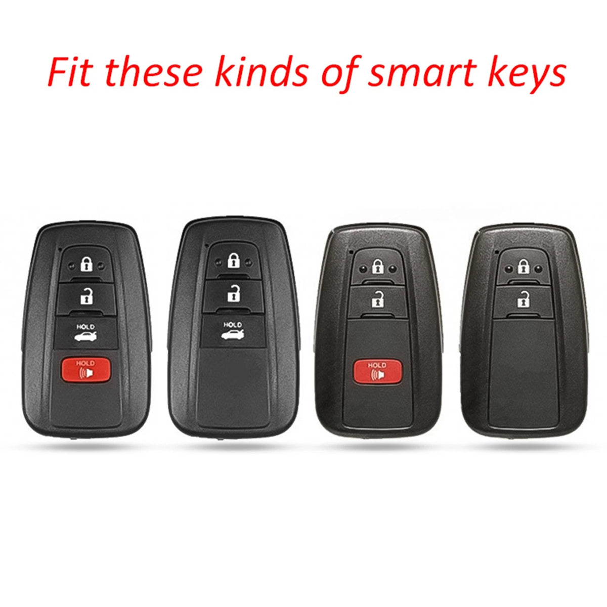 Leather Silicone Car Key Case Cover for Toyota Camry (2018–2023)