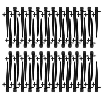 50Pack Adjustable Water Flow Nozzle Stake Drip Sprinklers Garden