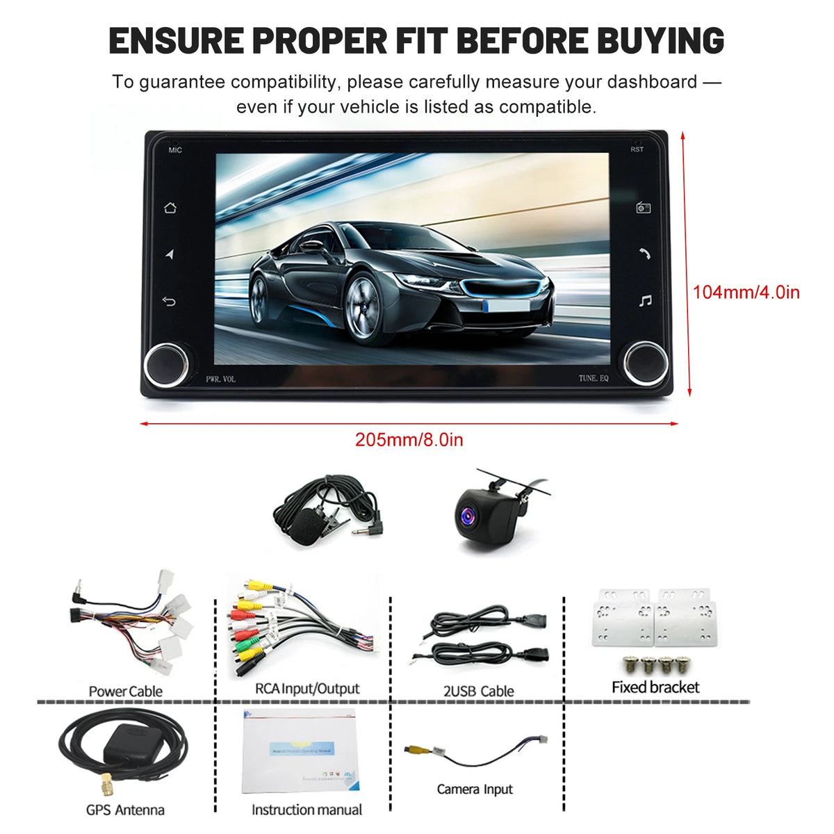 2X 64G Android 15 Car Stereo for Toyota Tundra (2003–2006) GPS, Apple Carplay