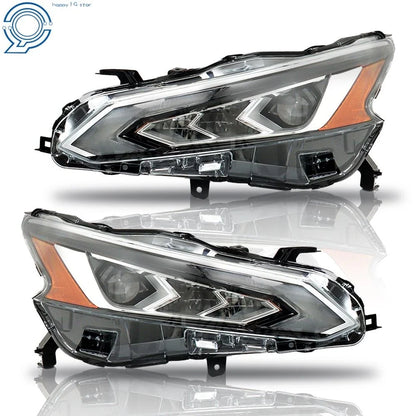 Pair LED Headlights for Nissan Altima (2019–2021) Factory Chrome Housing