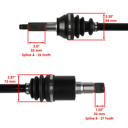 Set of 2 CV Joint Axles w/Bearing for Polaris Ranger XP 700 (2007–2008) SK3192AX111GR