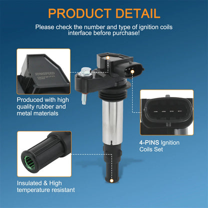 6X Ignition Coil for Cadillac SRX STS CTS (2004–2009) UF375, 12583514, 12613051