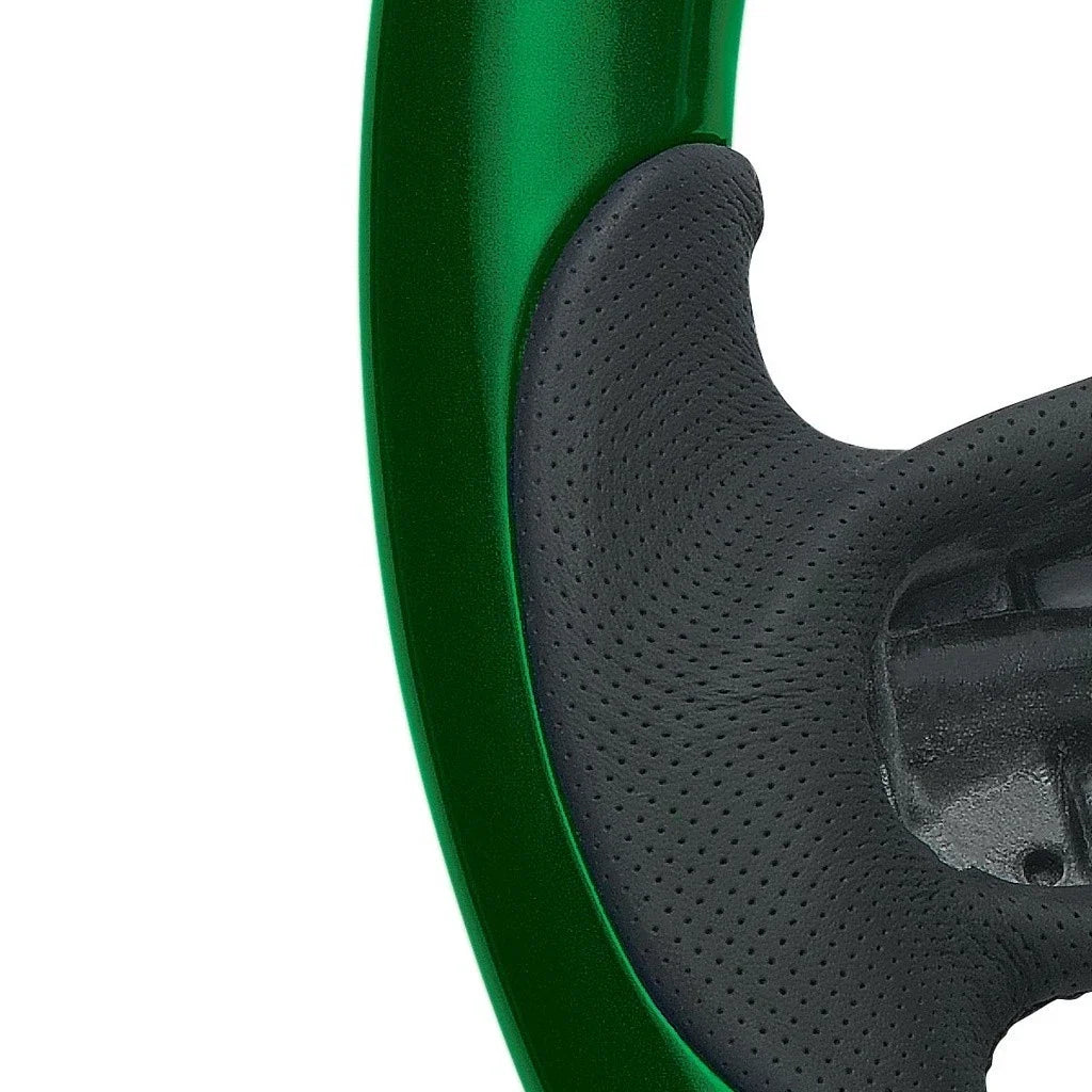 YourGrip Wood Steering Wheel Emerald Green for Peterbilt 579 (2012–2021)