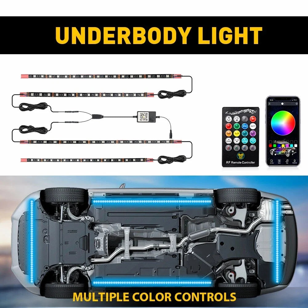 AUXITO RGB LED Underbody Neon Light Kit for Universal Vehicles