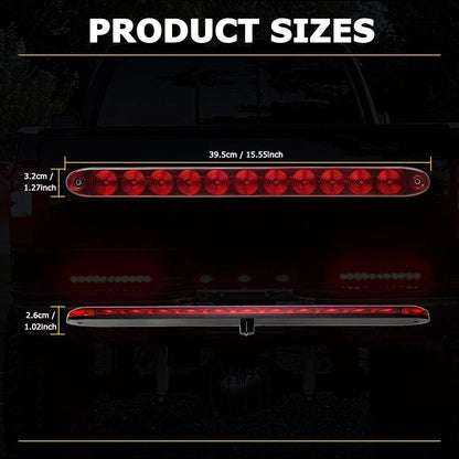 2X 15" Red LED Truck Trailer Strip Brake Lights for USA Models