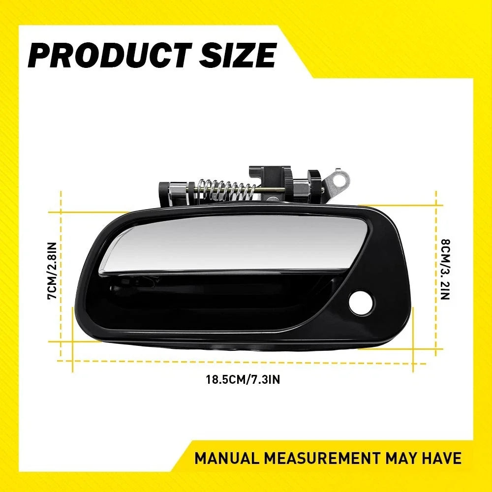 2 Piece Exterior Front Door Handle Set Chrome for Toyota T100 (1993–1998)