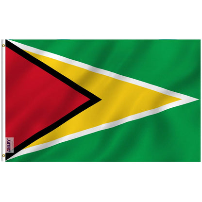 Guyana Flag 3x5 Outdoor Polyester with Brass Grommets, Double Stitched