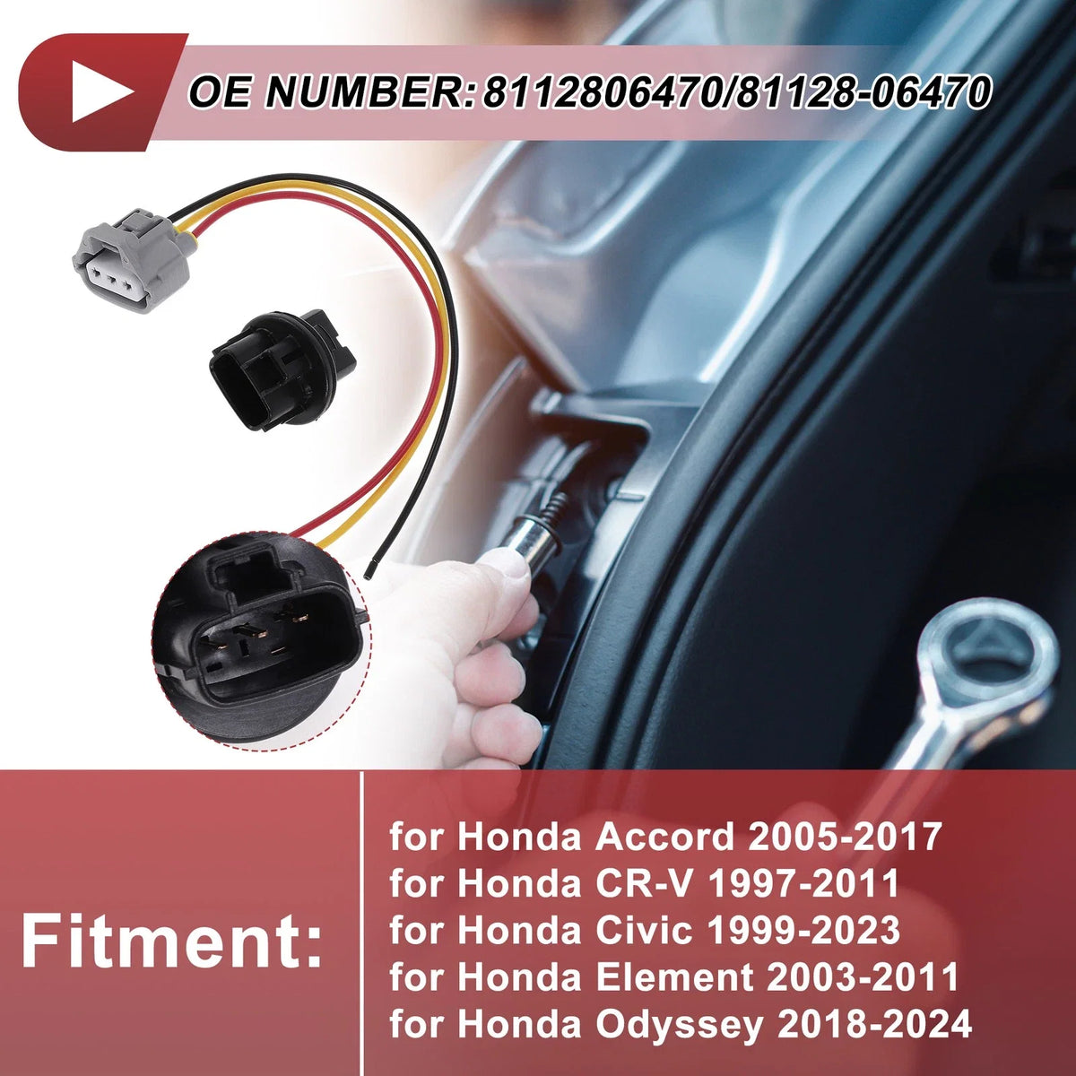 Turn Signal Light Bulb Socket Wiring for Toyota Avalon (2013–2016) No. 8112806470