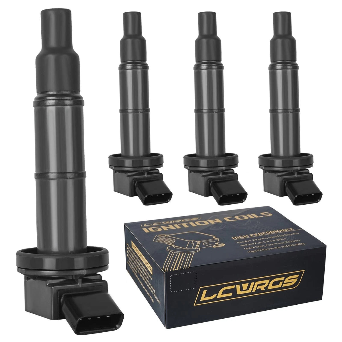 Ignition Coils 4X for Toyota Camry RAV4 Highlander 2.4L (2002–2015)