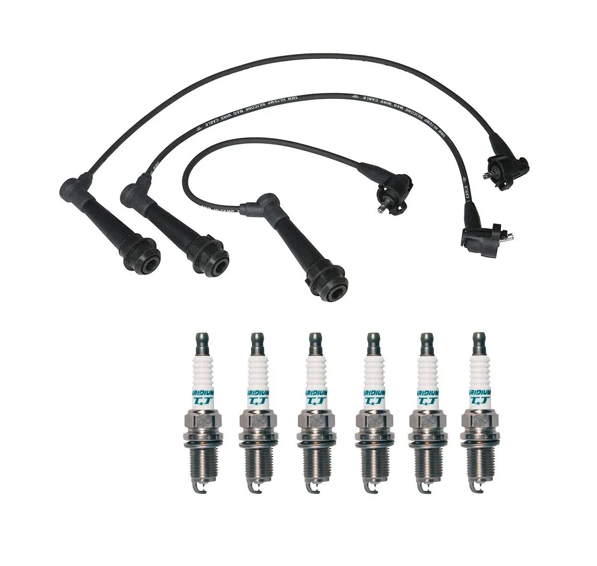 Denso Wire Set & 6 Iridium TT Spark Plugs for Lexus 3.0L L6