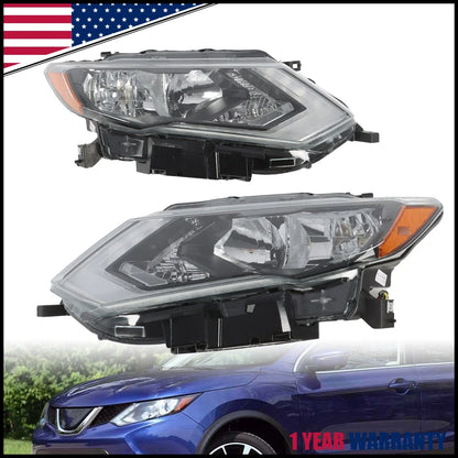 LED Halogen Headlights Pair for Nissan Rogue Sport (2017–2019)