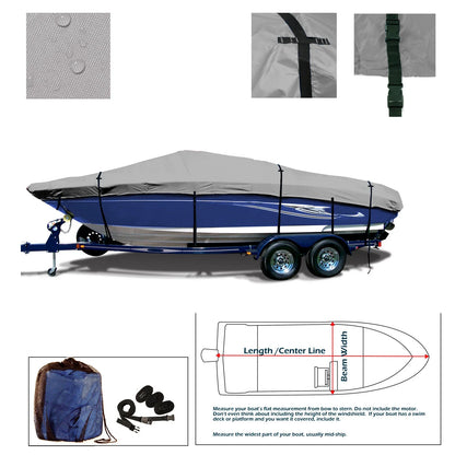 Trailerable Waterproof Boat Cover for Crownline 18 SS