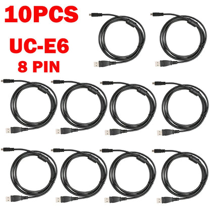 10x 1.5M/5ft USB Data Cable for Nikon Coolpix L19 L20 L100 S620 UC-E6