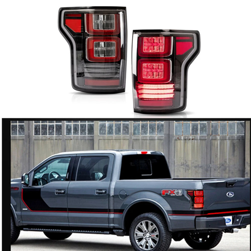 Clear LED Tail Lights for Ford F-150 (2015–2020) F150-0308, FL3Z-13405-A