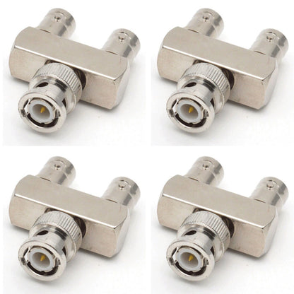 2X BNC Male to Dual BNC Female Splitter Y Adapter Connector
