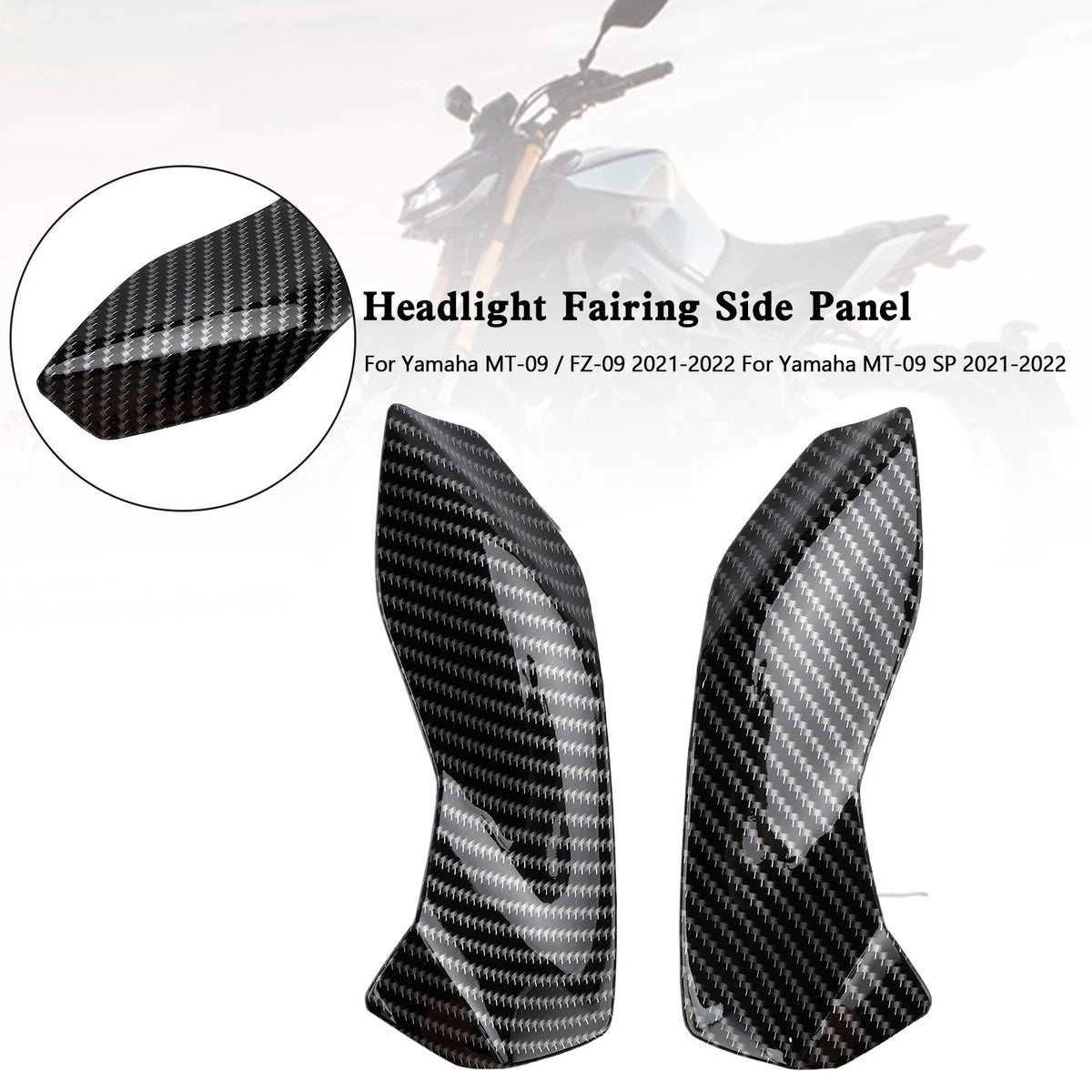 Headlight Fairing Side Panel for Yamaha MT-09 FZ09 MT-09 SP (2021–2022) M549-A312-CBN