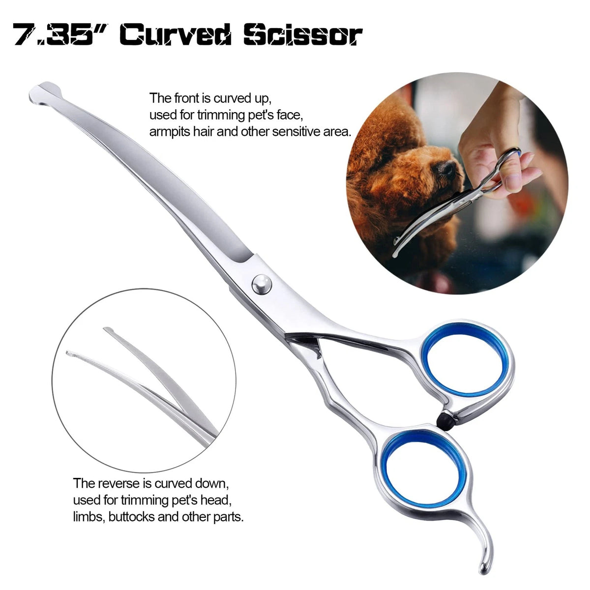 Dog Grooming Scissors for Dogs with Safety Round Tips (5.5 in)